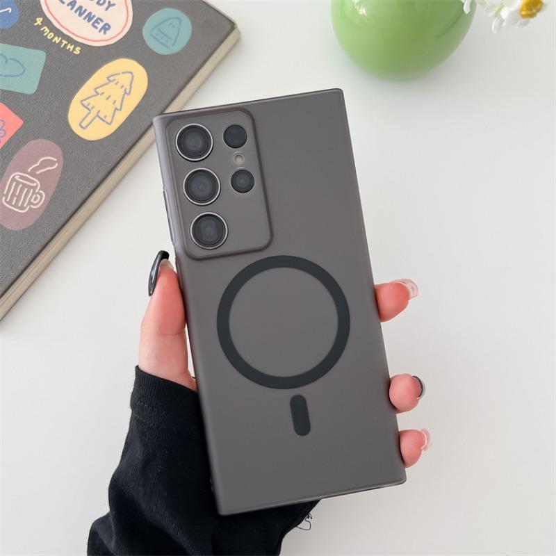 Capa Magnética Fosca de PC Rígido para Samsung Galaxy S24 S23 Ultra S22 Plus Semitransparente à Prova de Choque Capa Protetora