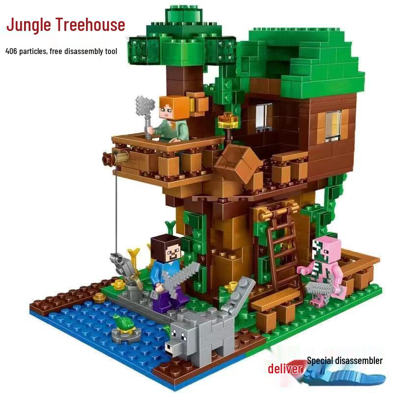 Механическая Пещера из Minecraft, Совместимая с LEGO, Образовательная Игрушка для Детей - Идеальный Подарок на День Рождения