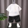 Cool Stylish Boys Summer Outfit Set 2024 Trendy Two Piece Cotton Clothing For Kids