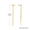 Fashion Luxury Long Tassel Earrings for Women, Stainless Steel Gold Plated Drop Earrings, Simple Party Statement Jewelry