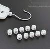 Black & White Double-Sided Printed Size Clips for Clothes Hangers (Round, Letter Size)