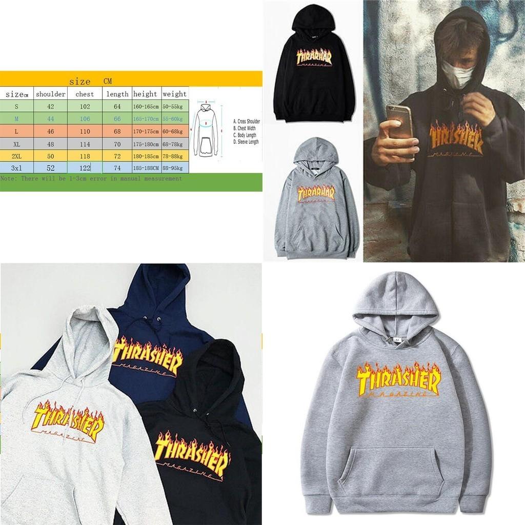 Felpa con cappuccio alla moda con stampa fiamme per uomo taglie forti