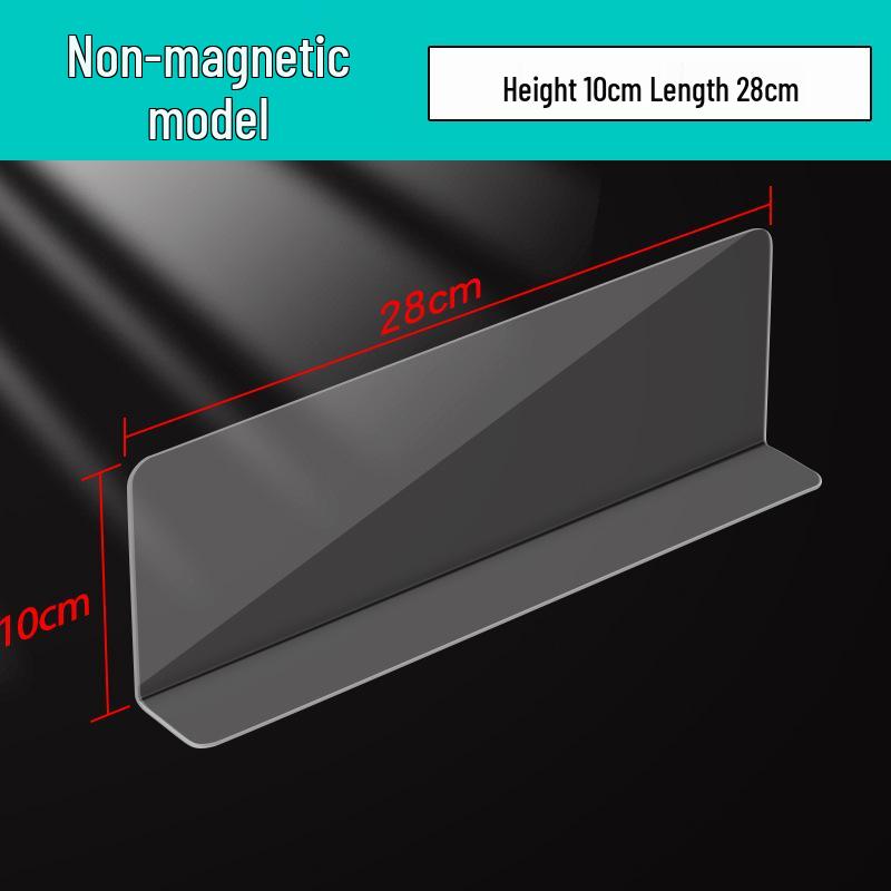 Transparente L-förmige magnetische PVC-Regalteiler für Supermärkte und Kioske