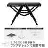 Yamazen Campers Collection Toughlight Action Table Mini, Folding, Two-Height Outdoor Table, TAT-5630(MBK)