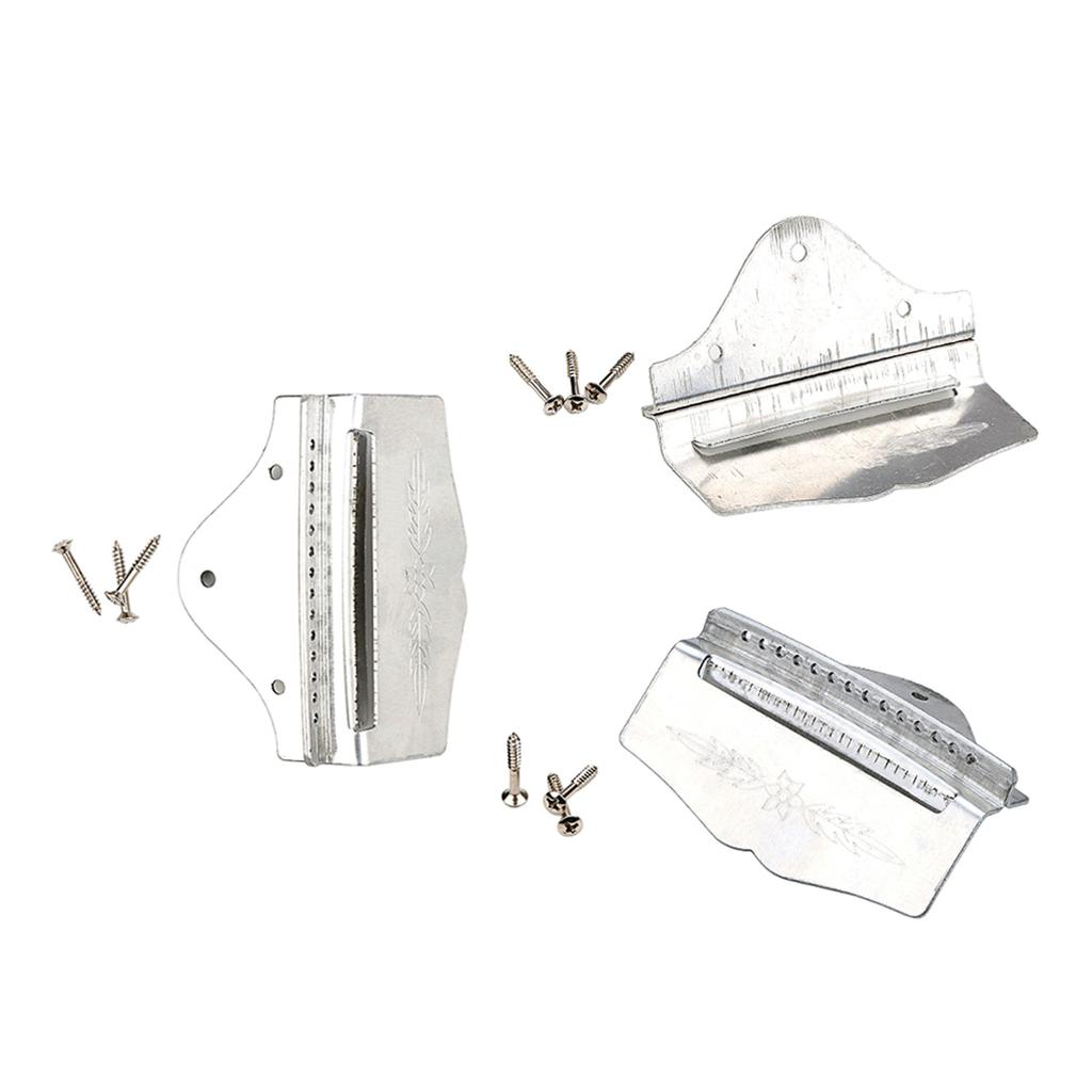 14 Strings Metal Mandolin Tailpiece Mandolin Tailpiece with Mounting Screws Mandolin Replacement Parts Easy to Use