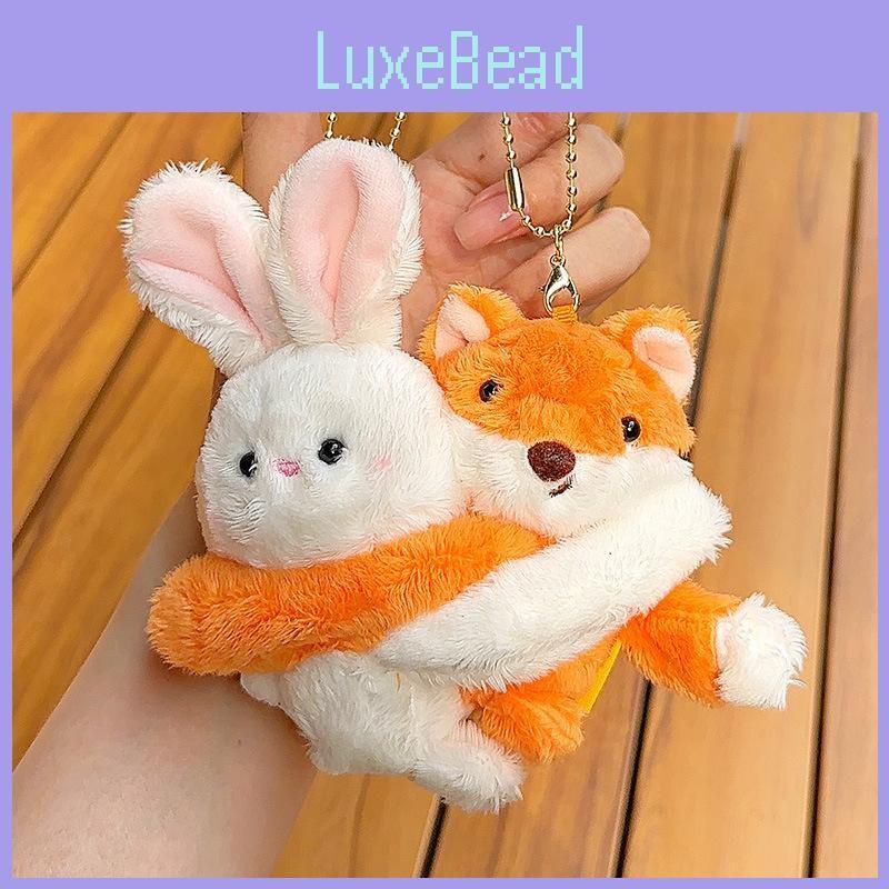 Cute Rabbit Monkey Fox Dog Penguin Cartoon Animal Pair Plush Toy Pendant