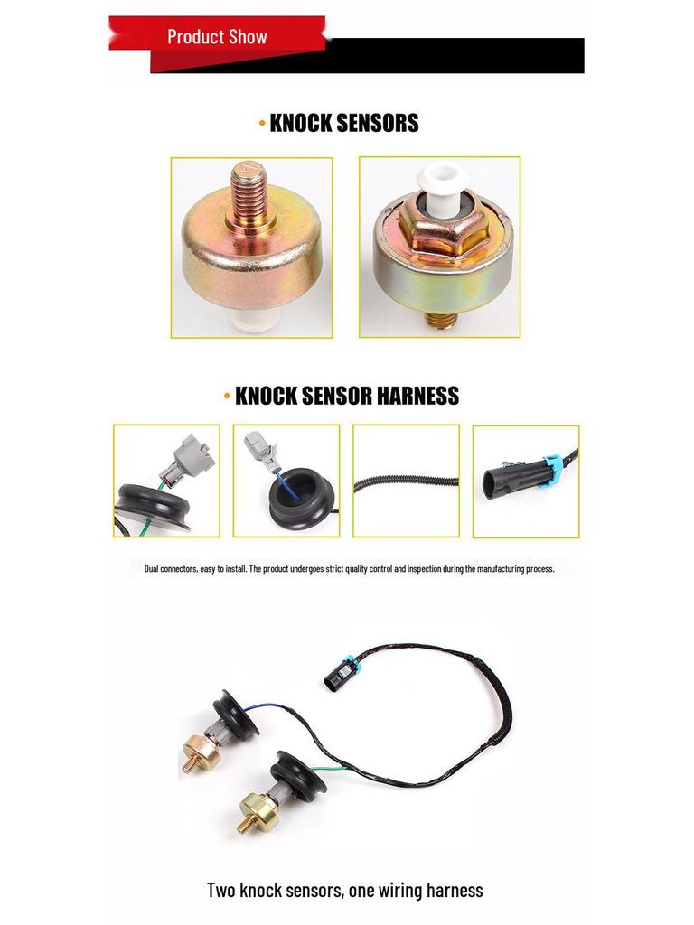 Double Knock Sensor Harness for Chevrolet GM LS1 LS6 LQ9 4.8L