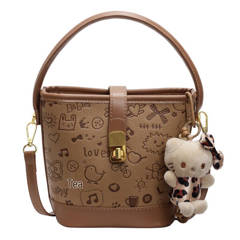 Women's 2025 High-End Commuting Crossbody Handbag - Small, Elegant Bucket Style