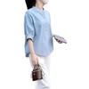 2025 Summer Casual Mid-Sleeve Slimming Loose Fit Shirt – Stylish and Versatile Solid Color Top