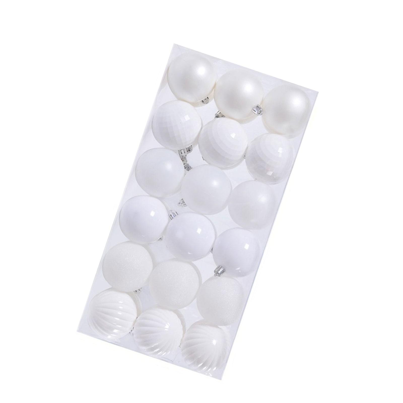 

36 штук Элегантный набор рождественских шаров Подвесные безделушки Идеально подходят для украшения елки в домах, офисах и магазинах белый