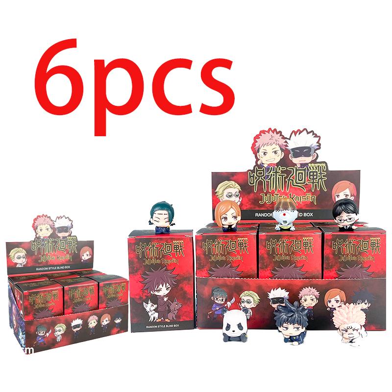 Anime Jujutsu Kaisen Figure Q Version Satoru Gojo Itadori Yuji Fushiguro Megumi Kugisaki Model Car Decora Ornament Gift Toy