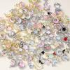 5pcs Random Mix Crystal Moon Star Charms for Earrings Bracelet Necklace  Pendants DIY Jewelry Making Accessories