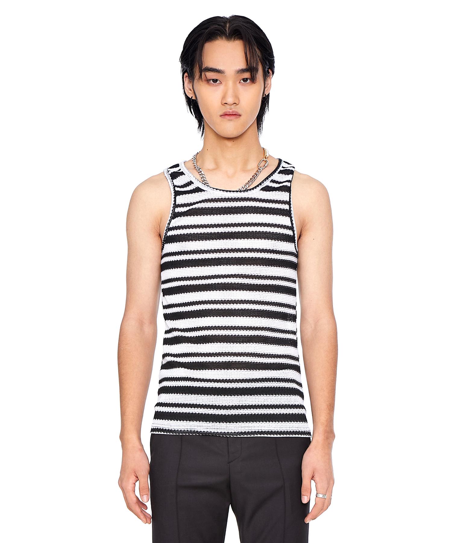 Eponim Knitted Sleeveless_Black Stripe One Size