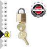 Master Lock Pack of 2 Small Brass Padlocks, 20x34x10 mm