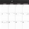 Nekmit Desk Calendar 2026, Yearly Monthly Desk Pad Calendar for Planning, Ruled Blocks, January 2026 - December 2026, 14" x 11", Black