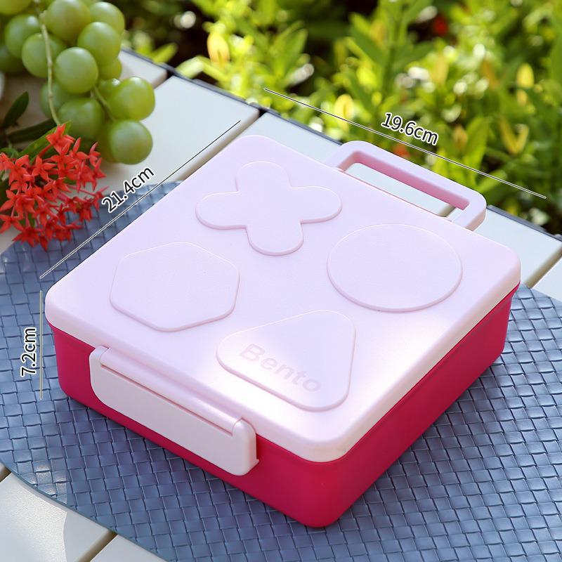Creative Student Bento Lunch Box: Portable, Large Capacity, with Handle for Travel & Camping
