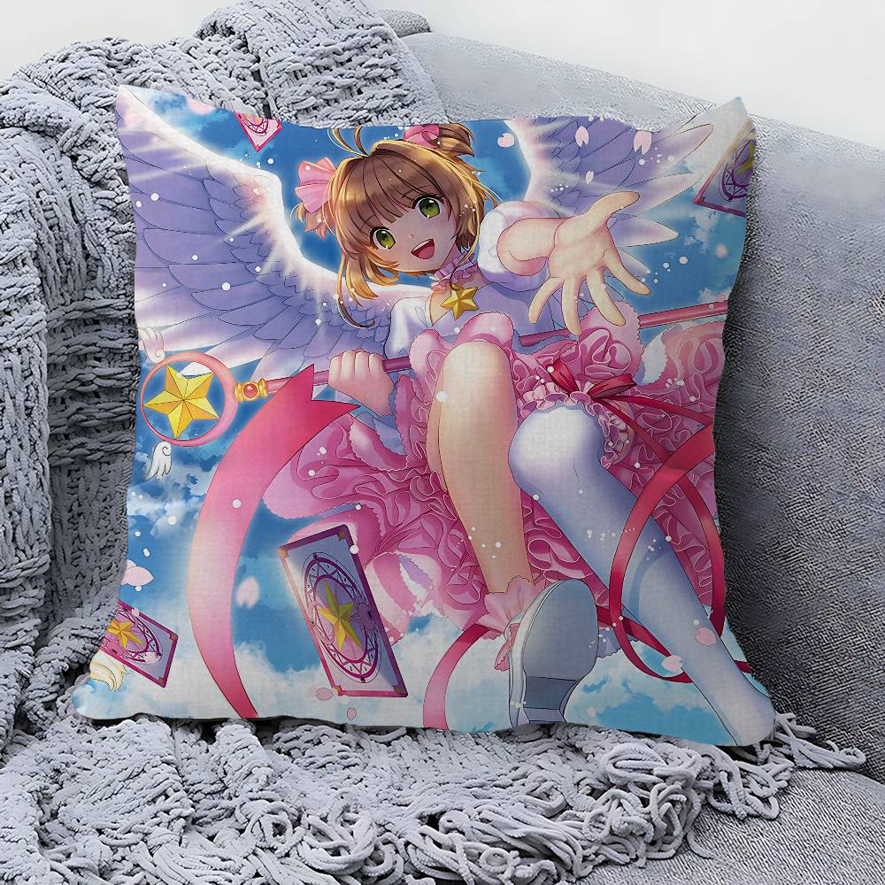 Anime C-Cardcaptor Sakura Girl Pillow Anime Pillow Sofa Bed Head Pillow Cover Cushion Cover 45x45 Cm Fashion