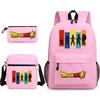 Dragon Ball Super Z Printed Backpack 3-Piece Set Casual Outdoor School Bag 3-Piece Set