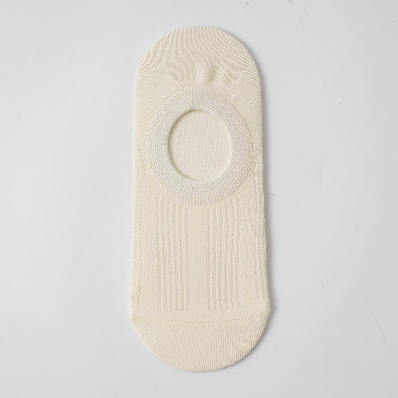 

Антибактериальные носки для женщин, тонкие носки-лодочки из чистого хлопка, не сползающие с пяток, дышащие и дезодорирующие короткие носки 1 pair молочный белый