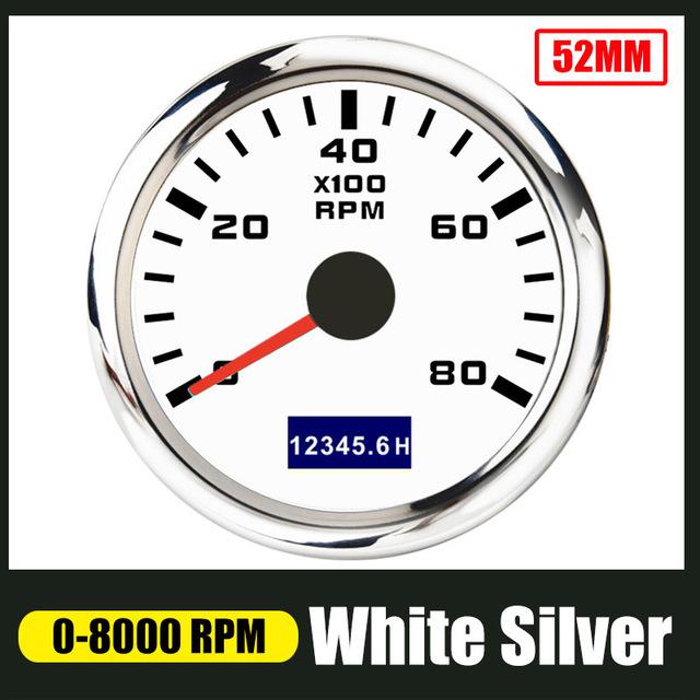 52mm Pointer Tachometer 4000 Rpm Tacho Meter Gauge With Red Backlight For Car Boat Yacht Rv 9 -30v