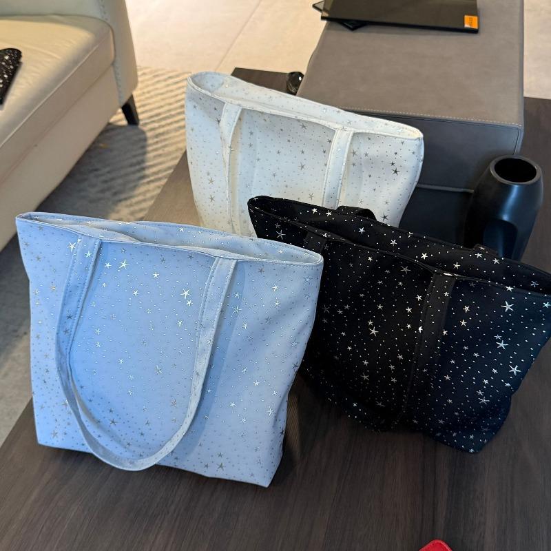 Wind Star Tote Bag Women's New Large Capacity Commuter Versatile Portable Canvas Bag Lazy Wind