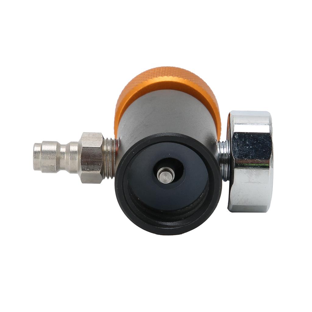 CO2 Cylinder Adapter Adjustable Soda Valve with 8mm Male Head 3000psi Pressure Gauge