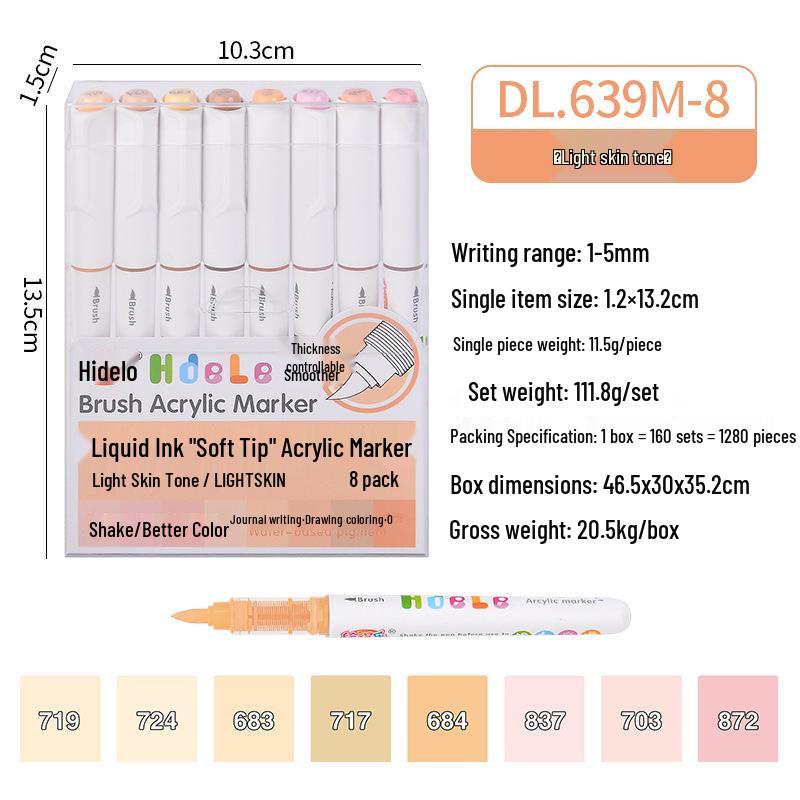 Huideluo Soft-tip Marker Set: Liquid Ink Acrylic Art and Journal Drawing Pens for Students