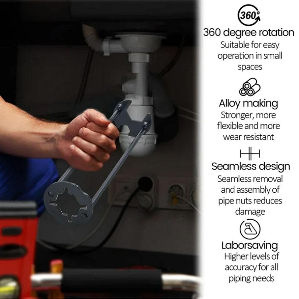 Multi Functional Sink Wrench For Sinks Pipelines Installation Maintenance Sink Faucet Wrench For Tight Spaces Hardware Tool