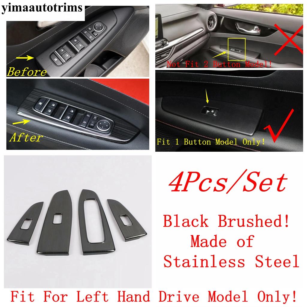 Car Inner Door Armrest Window Lift Button Panel Cover Trim Fit For Kia Cerato Forte K3  -  Stainless Steel Accessories