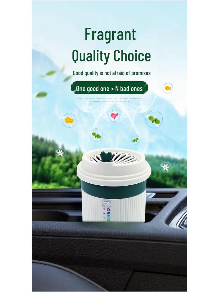 Car Coffee Cup Aroma Diffuser: Long-Lasting Essential Oil Fragrance, Odor Remover, and Freshener.