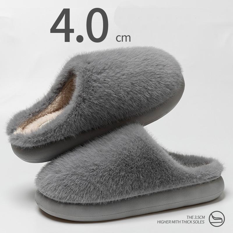 Nuove Pantofole Invernali da Donna Soffici Tinta Unita Suola Spessa Scarpe di Cotone da Casa Donna Leggere Antiscivolo Accoglienti Calde Pantofole di Peluche