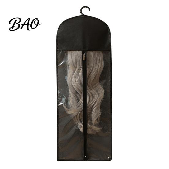 Hairpiece Protection Bag Wig Storage Hanging with Hook, Breathable Non-woven Fabric Dust-proof Travel Hair Extension Case Protector, Space Saving