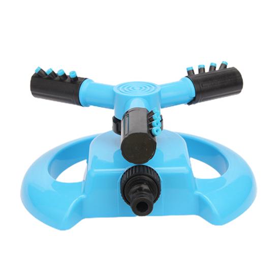 Aspersor de gramado giratório de 360 graus com design de 3 braços, instalação simples e universal, cobertura mais ampla, jardim automático