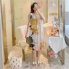 1011 Korean version of princess style dress cute loose artificial cotton loungewear cotton and silk nightdress women's summer thin