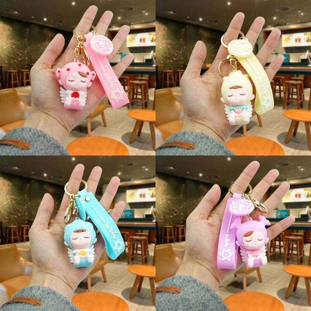 Adorable Creative Angel Baby Keychain Rubber Key Accessory Cartoon Style