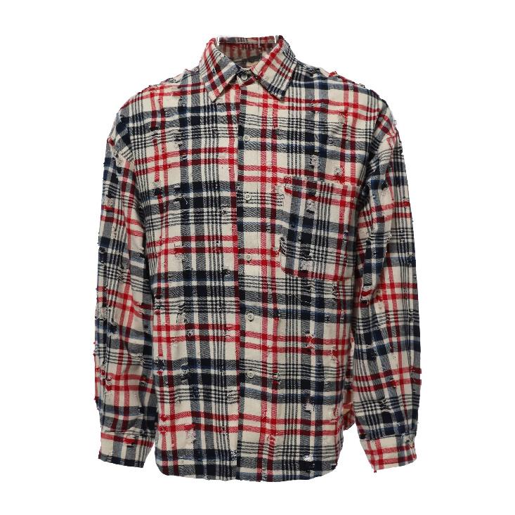 2024 Plaid Long Sleeve Shirt Japanese Hong Kong Style Ins Loose Shirt Boys Summer Trendy Versatile Casual Coat