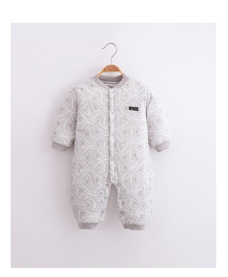 Infant Quilted Winter Romper, Thick Cotton 150g - Warm, Boneless Baby Jumpsuit for Autumn/Winter