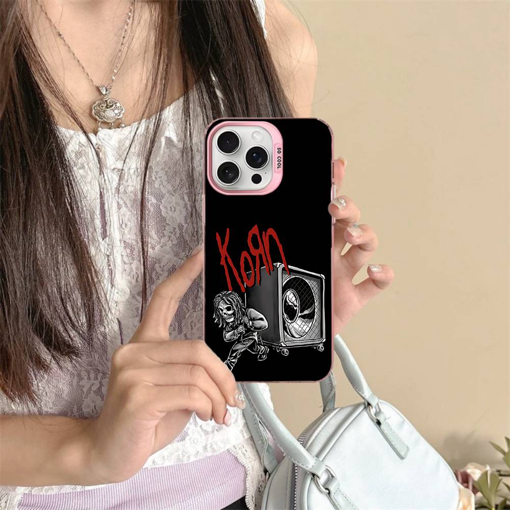 K-Korn Rock Band Colorful Phone Case For IPhone 17 16 15 14 13 12 11 Pro Max Plus Matte Cover