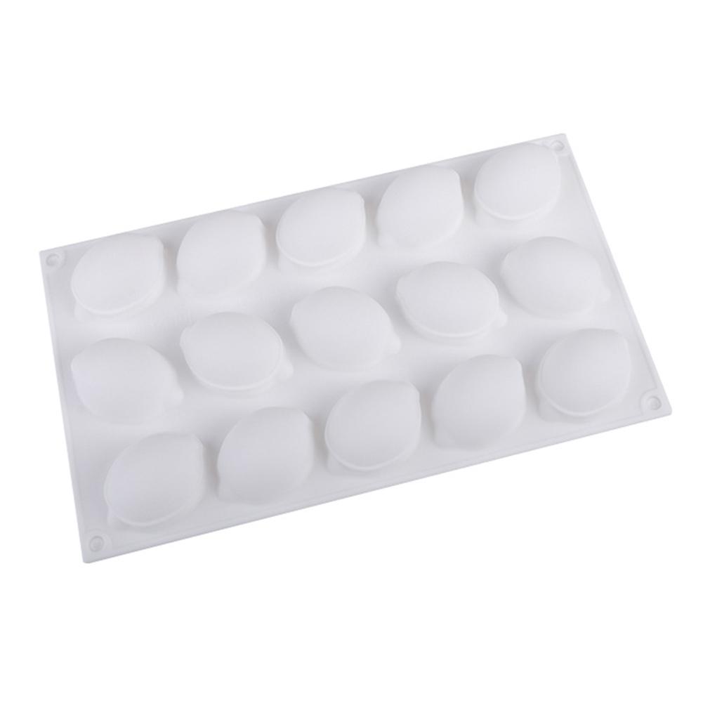 Stampo in Silicone a 15 Cavità Forma di Limone Frutta Teglia da Forno Strumento per Dolci Mousse Torta Caramelle Cioccolato Pasticceria Gelato Budino