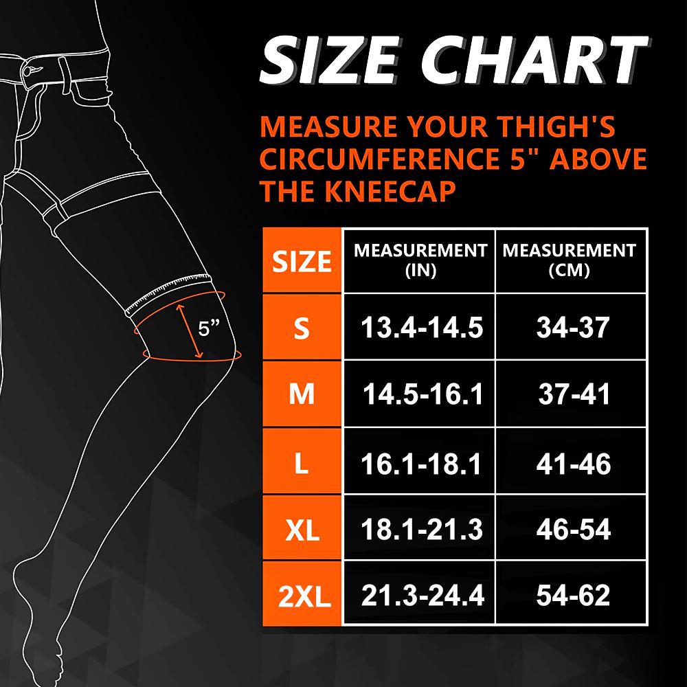 1Pcs Compression Leg Sleeves with Elastic Straps for Men   Women,Extra Long Leg Braces Knee Sleeve,Knee Pain,Joint Pain,ACL