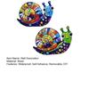 2Pcs Snail Wall Decals Self Adhesive Wall Stickers Waterproof Scratch-Resistant PVC Stickers for Patio Porch Fence Easy Peel And Stick DIY Wall Decor