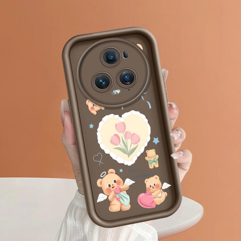 Soft Silicone Square Ladder Printing Pattern Phone Casing Full Cover Camera Shockproof Protection Rubber Case for Huawei Honor