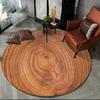 Latest 3D Color Wood Grain Lines Round Area Rug Carpet Rug for Living Room Bedroom Sofa Child Playroom Decor Pet Non-slip Gift
