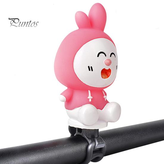 Cartoon Bike Bell Cute Squeeze Bicycle Horn Loud Clear Sound Easy Installation On 0.87" Handlebars Bicycle Bell Lightweight Plastic Silicone