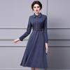 Zhilili Women's Belted A-line Dress for Spring/Autumn 2025 - Slimming Waist, Perfect with Coat