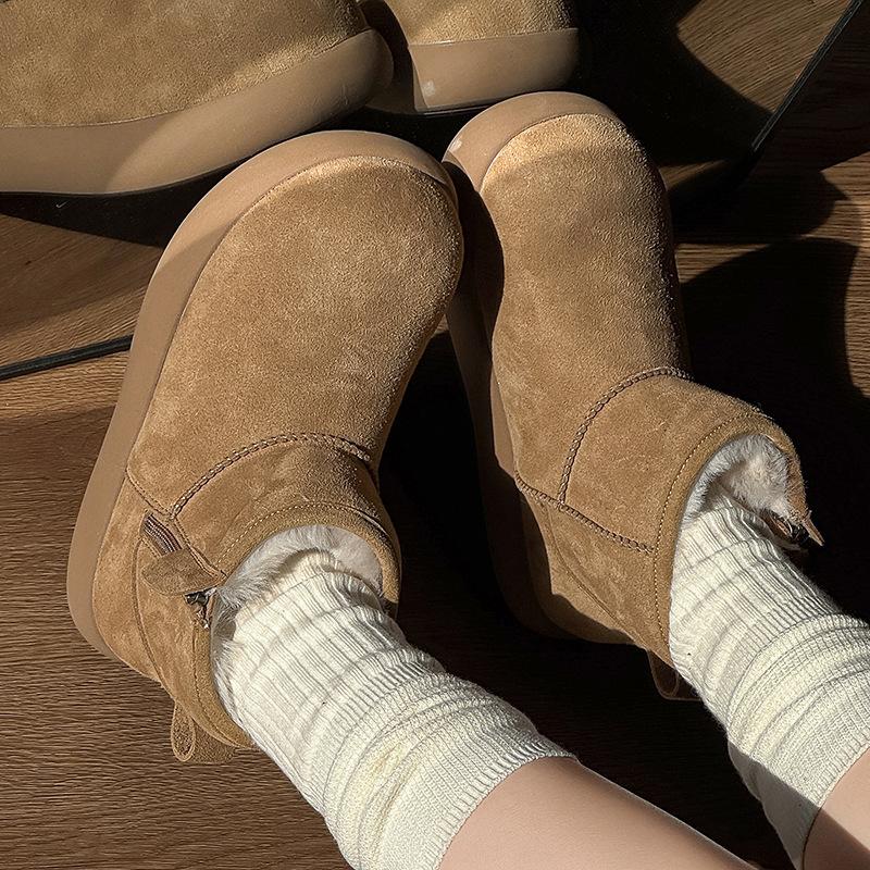 Birkenstock kleine kurze Stiefel Schneestiefel neue Winter Samt verdickt dicke Sohle rutschfest warm kurze Stiefel