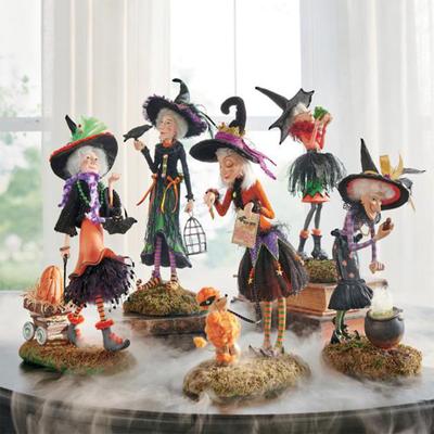 Halloween Witch Resin Home Desktop Charming Doll Decorative Ornaments Craft Ornaments