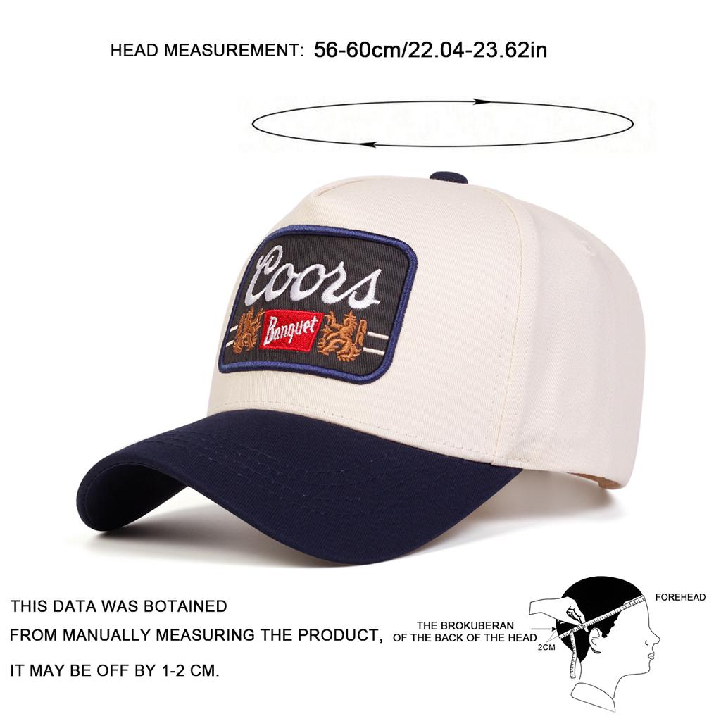 Casquette de baseball patchwork brodée de lettres pour hommes, chapeau de loisirs d'extérieur ajustable avec protection solaire, printemps automne voyage tourisme vacances à la plage