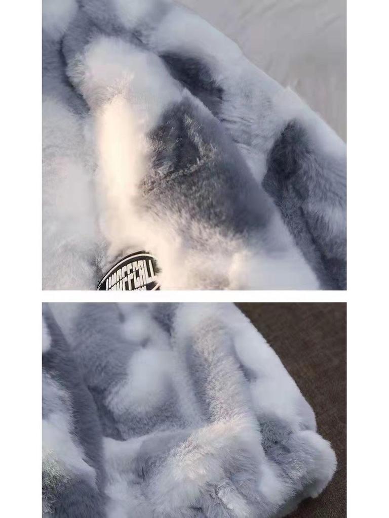 Damen Tie-Dye Doppelseitige Fleecejacke: Lässiger Stil, Lockere Passform, Reißverschluss, Stehkragen, Herbst/Winter-Mode