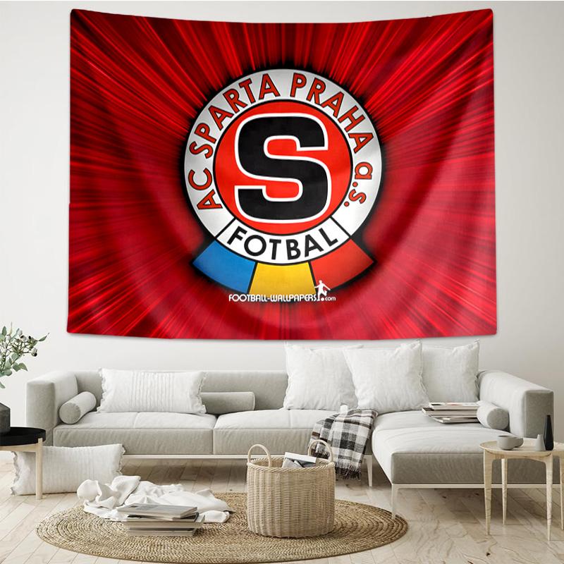 Sparta Prague Football Tapestry Hanging for Bedroom,Livingroom, Playroom,Decor Art Room Wall Tapestry Holiday and Birthday Gifts